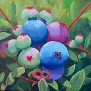 Blueberries #6   18x18